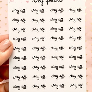 Day off script stickers