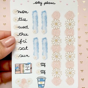 Daisy denim weekly stickers