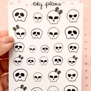 Cute skulls stickers
