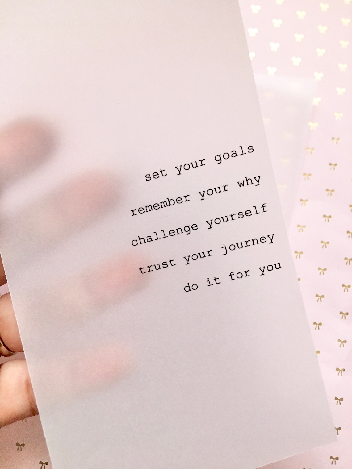 Positive Words Vellum Insert Etsy