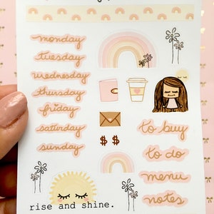 Wekelijkse Rise and Shine-stickers