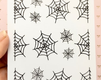 Spider web deco stickers