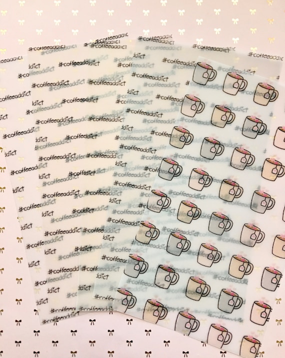 Coffee addict vellum inserts
