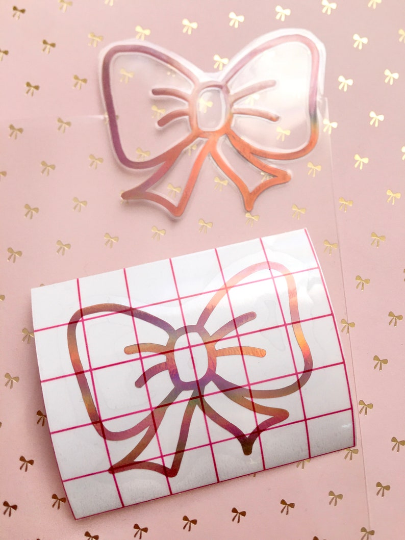 Paper Bow Sticker Vinyl Bow Stickers - Etsy