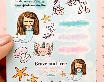 Mermaid deco stickers