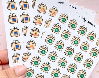 Food shopping stickers
