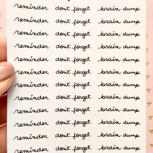 Reminder, don't forget stickers