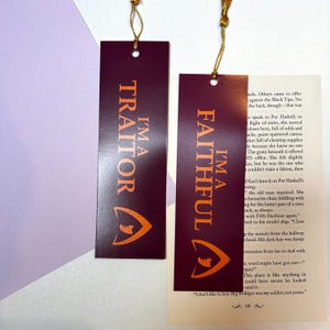 the traitors - traitor / faithful bookmark with tassel