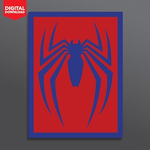 Spiderman Inspired - Avengers - Digital Download - Print - Poster - Red / Blue - A1 A2 A3 A4 A4 A6