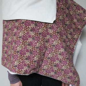 Poncho femme velours/polaire