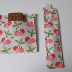 Soap pouch and toothbrush case in coated cotton