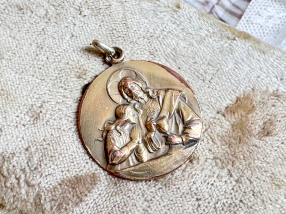 Beautiful Antique Jesus Christ and St. John   med… - image 4