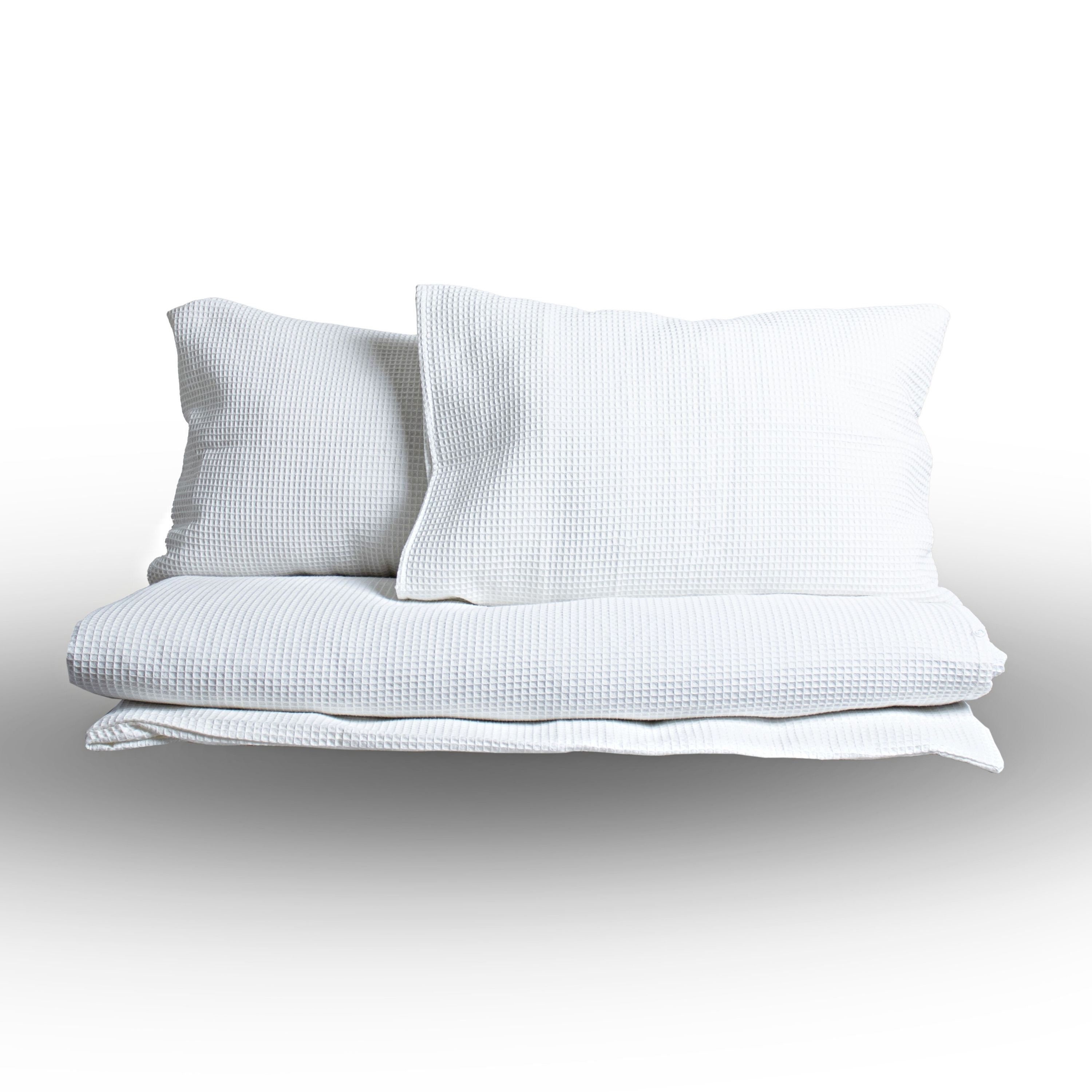 Waffle Duvet Cover Set White Queen Waffle Bedding 100 Etsy