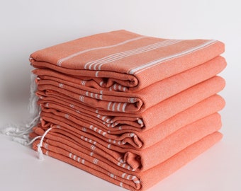 Serviettes turques Lot de 6 serviettes de hammam surdimensionnées en coton doux sans sable Peshtemal pour la plage, le bain, le spa, le surf, la piscine, les cadeaux d'enterrement de vie de jeune fille