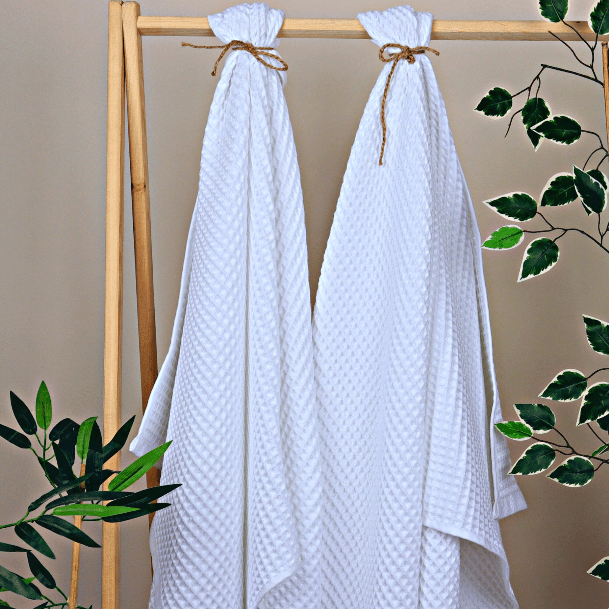 Best Waffle Weave Bath Towels Premium 100 Turkish Organic Cotton