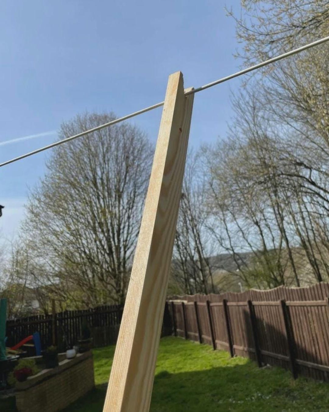LONG Handmade Wooden Extendable Clothes Line Prop Pole (1.35m ...