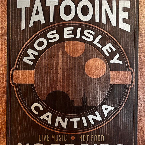 Cantina/No Droids Sign