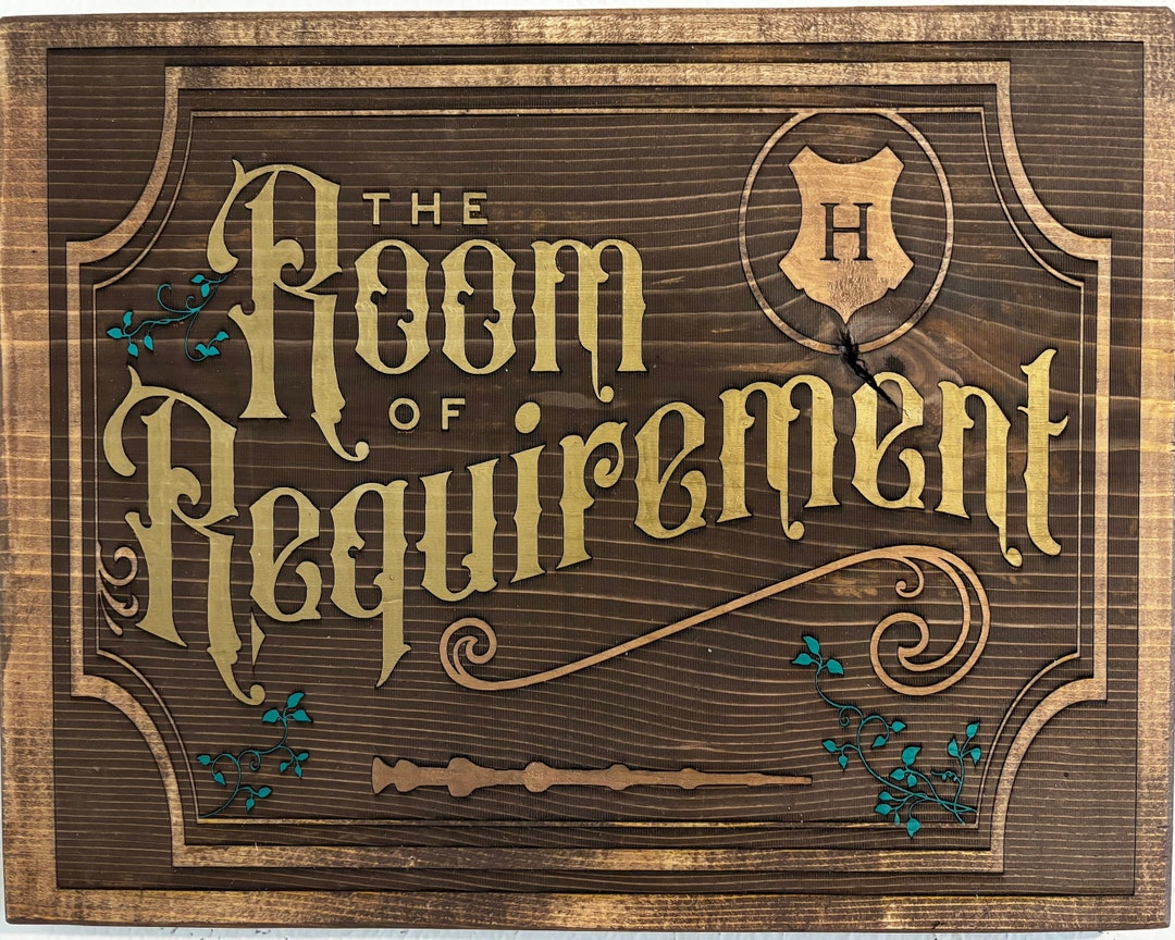 The "room of Requirement" Sign Wizardly Fan Art! Etsy