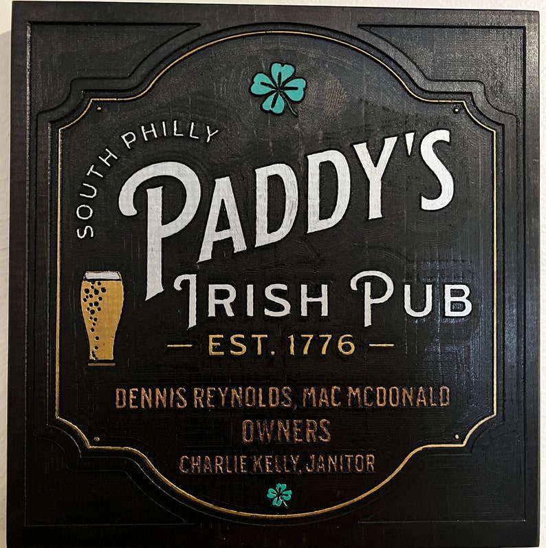 Paddy's Irish Pub Sign With Names