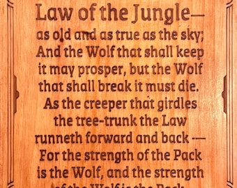 Poem- "This is the Law of The Jungle”