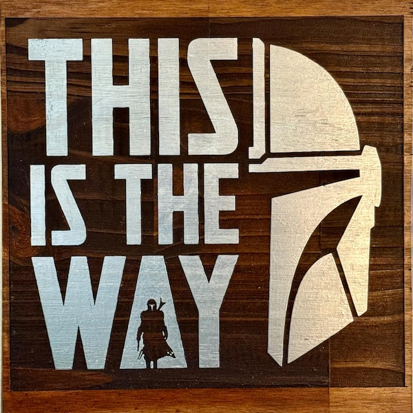 Handmade Pine Wood 'The Way' Sign
