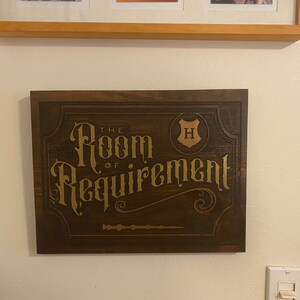 The room of Requirement Sign Wizardly Fan Art - Etsy