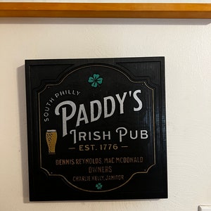 Paddy's Irish Pub Sign Without Names