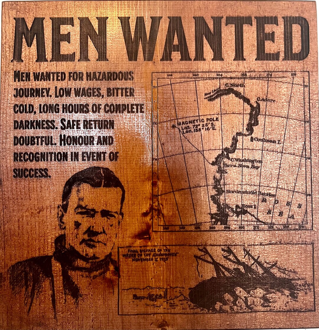Shackleton men Wanted Sign Etsy