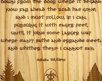 Poem- "The Road Goes Ever On… - Sign and Fan Art