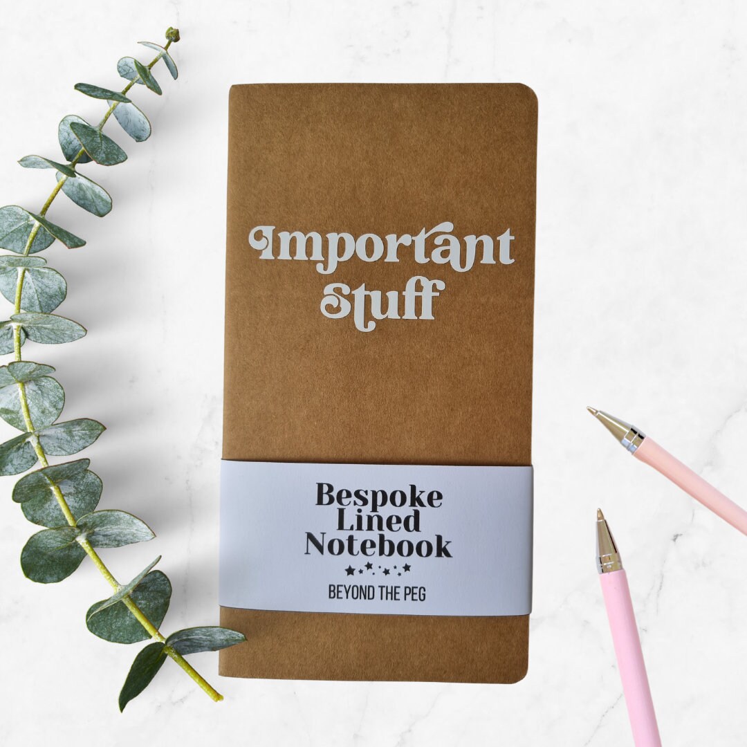 Important Notes.notebook Notebook important Stuff, Kraft Paper Lined Notebook, Pocket Journal ...