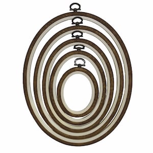 Brauner Stickrahmen - Oval Nurge Flexible Hoop