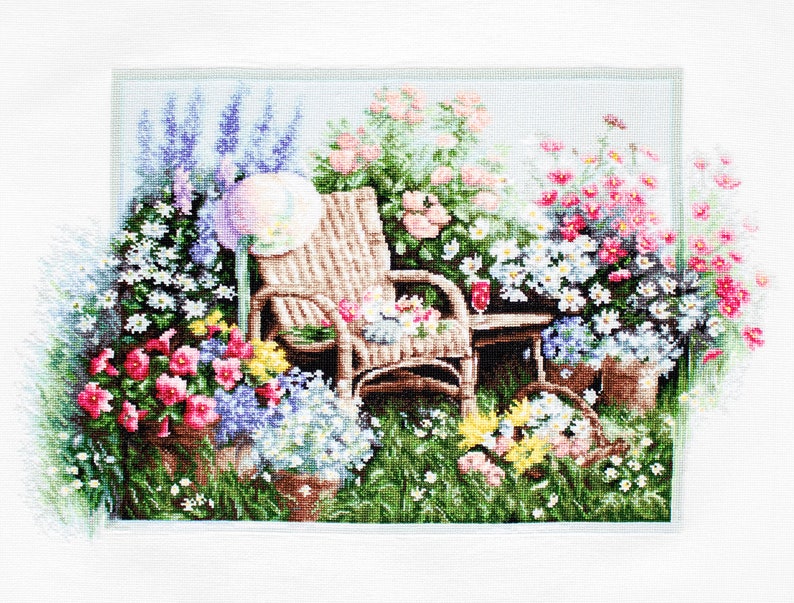 Cross Stitch Kit Luca-S Blooming Garden, B2344 image 1