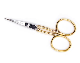 Luca-S Embroidery Scissors Straight Gold Handles