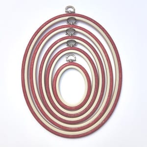 Pink Embroidery Hoop - Oval Nurge Flexible  Hoop