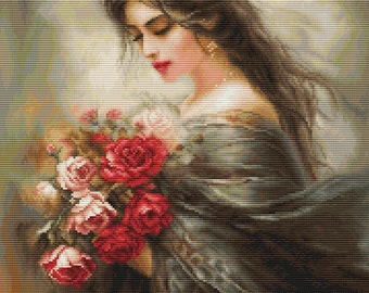 Cross Stitch Kit Luca-S GOLD - Serene Beauty, B703