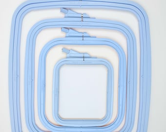 Embroidery Hoop, Blue Square Cross Stitch Hoop, Nurge Needlecraft Hoop