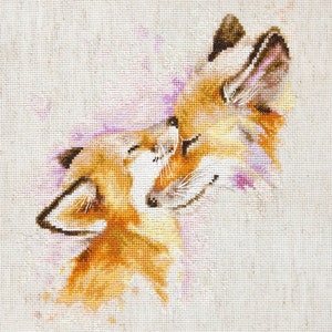 Cross Stitch Kit Luca-S - Foxes, B2312