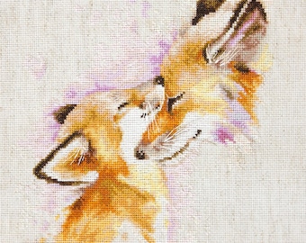 Cross Stitch Kit Luca-S - Foxes, B2312