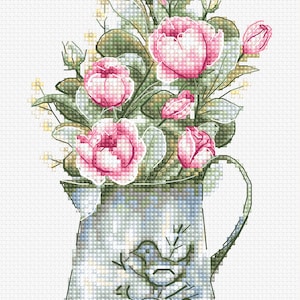 Cross Stitch Kit Luca-S - Bouquet with Roses, B7006