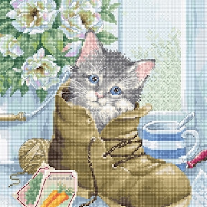 Cross Stitch Kit Luca-S - Cute Kitten, B2391