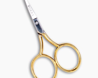 Luca-S Embroidery Scissors Widebow Gold Plated Handles