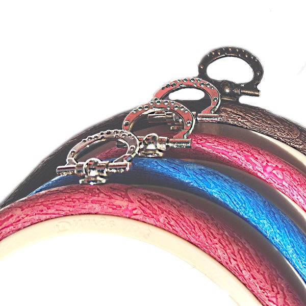 Nurge Embroidery Flexi Hoop Round Cross Stitch Display Red in 3 Sizes