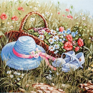 Cross Stitch Kit Luca-S - Meadow with poppies, BU4020