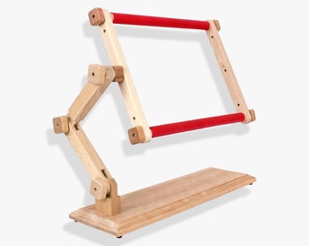 Soporte de marco de punto de cruz Luca-S - Soporte de bordado de madera universal, soporte de bordado con marco
