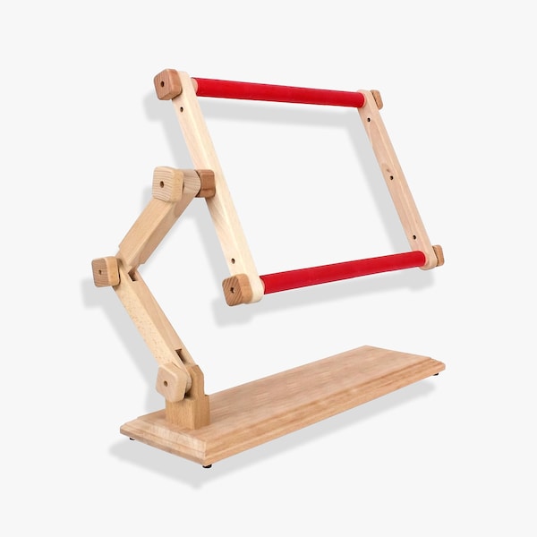 Cross Stitch Frame Stand Luca-S - Universal Wooden Embroidery Stand, Needlecraft Stand with Frame