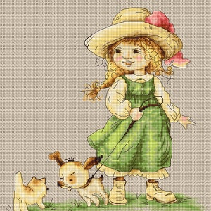 Cross Stitch Kit Luca-S - On a Leash, B1104
