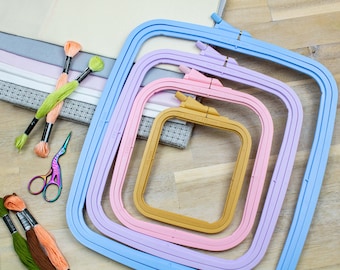 Embroidery Hoop Nurge, Square Cross Stitch Hoop, Needlecraft hoop