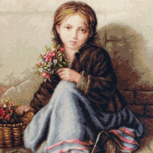 Luca-S Kreuzstich-Set 'Stillleben Mit Pilzen' – Inkl. Stoff, Garn, Nadel & Anleitung (39x20,5 Cm)