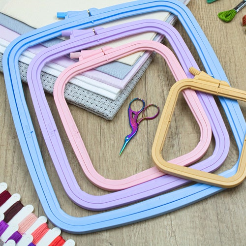 Nurge Pink Large (No:4) Plastic Square Ebroidery Hoop - View #8