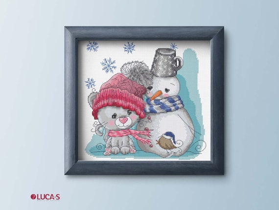 Luca-S B1199 Le chat et ses amis Kit Point de Croix compté - BRODERIE